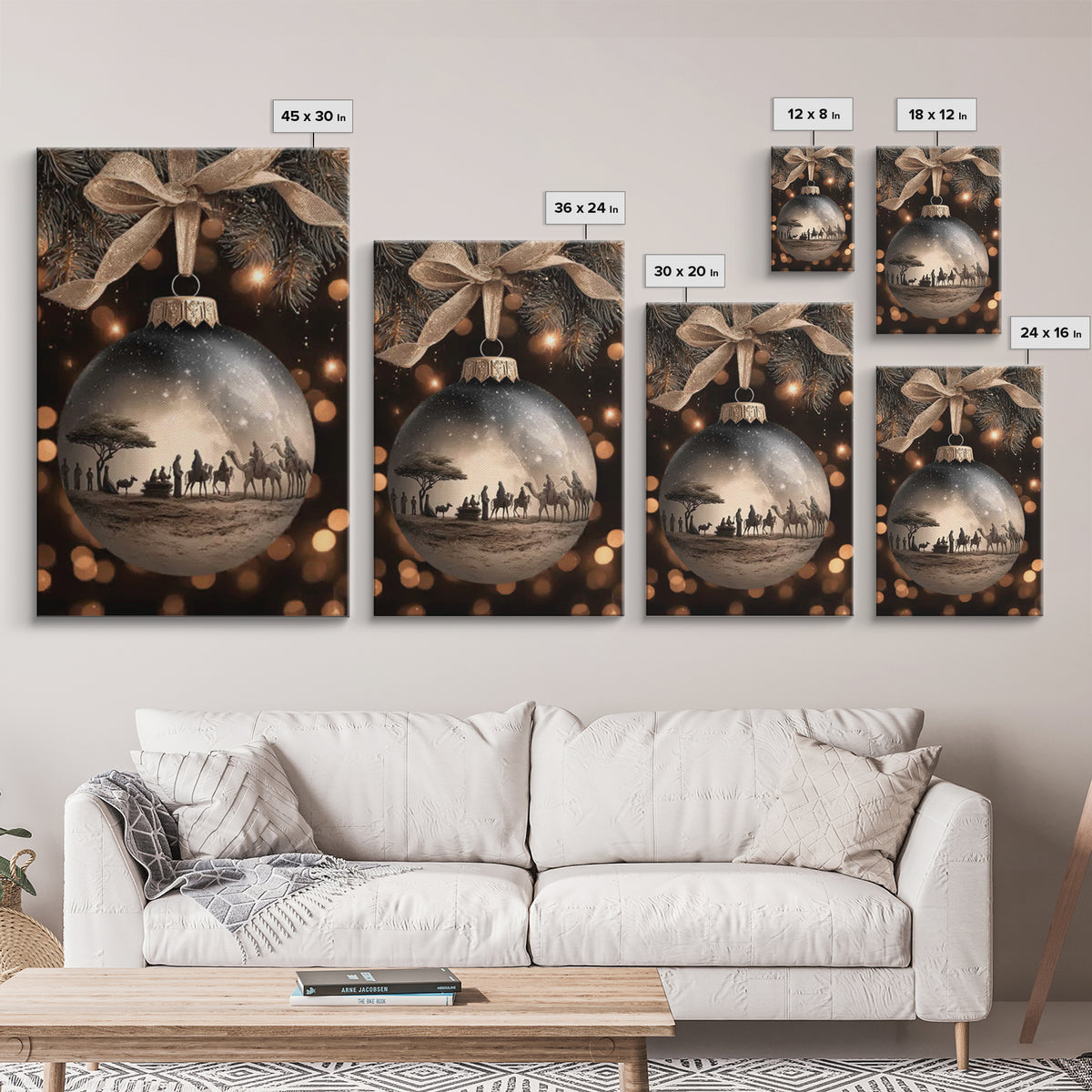 Bethlehem Night Star – Framed Canvas Print – Christian Wall Art – Christmas Canvas Wall Art – Jesus Christmas Art – Christian Art Gift – Mo