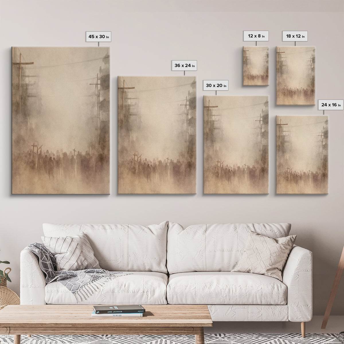 Dust Of Calvary – Framed Canvas Print – Christian Painting – Christian Wall Art – Abstract Christian Art – Moody Christian Art – Large Chri