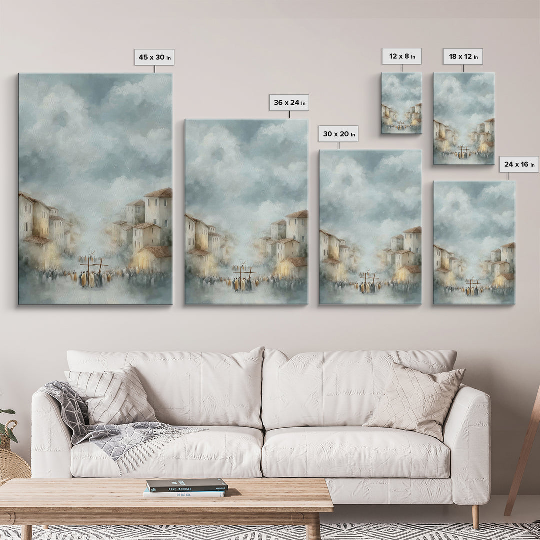 Valley Of Witness – Framed Canvas Print – Christian Art Canvas – Christian Wall Art – Modern Christian Painting – Christian Gift – Unique C
