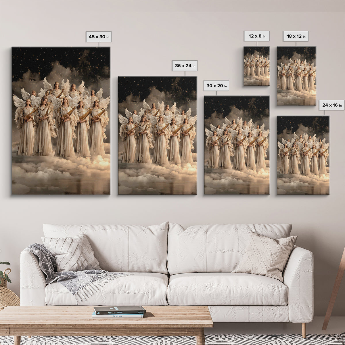 Heavenly Praise – Framed Canvas Print – Christian Wall Art – Christian Art Canvas – Angel Art – Christian Painting – Christian Decor For Ho