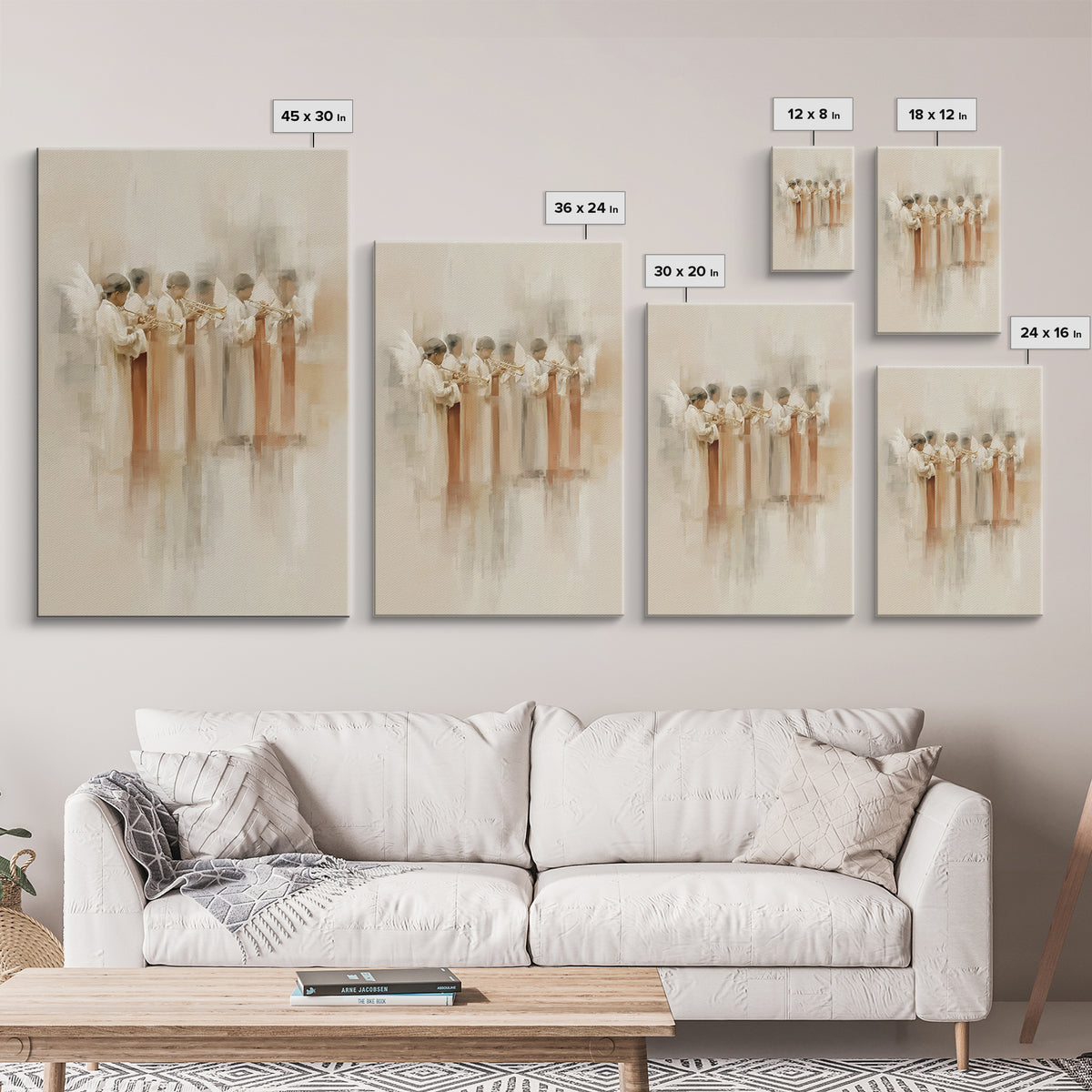 Celestial Heralds – Framed Canvas Print – Christian Art Canvas – Angel Art – Christian Wall Art – Modern Christian Art – Christian Gift Ide
