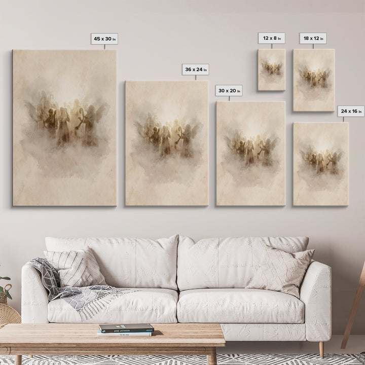 Heavenly Chorus – Framed Canvas Print – Christian Wall Art – Jesus Painting – Christian Art Canvas – Christian Decor – Christian Gift
