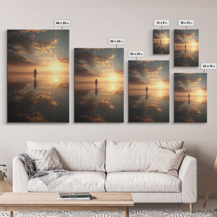 Celestial Path – Framed Canvas Print – Christian Art Canvas – Christian Wall Art – Christian Decor – Jesus Painting – Christian Gift