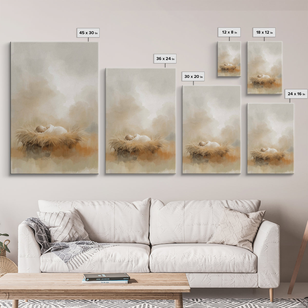 Humble Beginnings – Framed Canvas Print – Christian Christmas Art – Christian Art Canvas – Christian Wall Art – Christian Gift – Christian