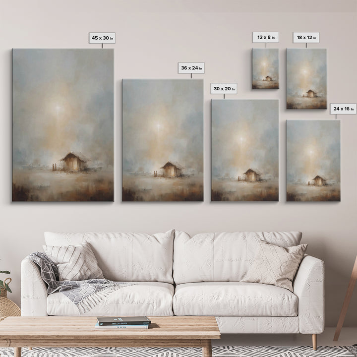 Bethlehem Peace, Framed Canvas Print, Christian Art Print, Christmas Wall Art, Christian Christmas Art, Christian Gift Ideas, Jesus Art Pri