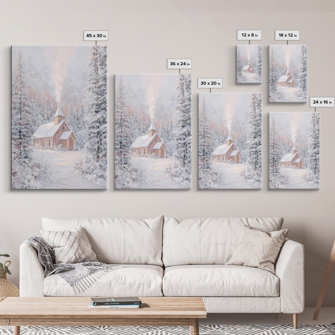 Chapel Of Peace | Framed Canvas Print | Christian Wall Art | Christmas Wall Art | Christian Art Canvas | Christian Gift Ideas