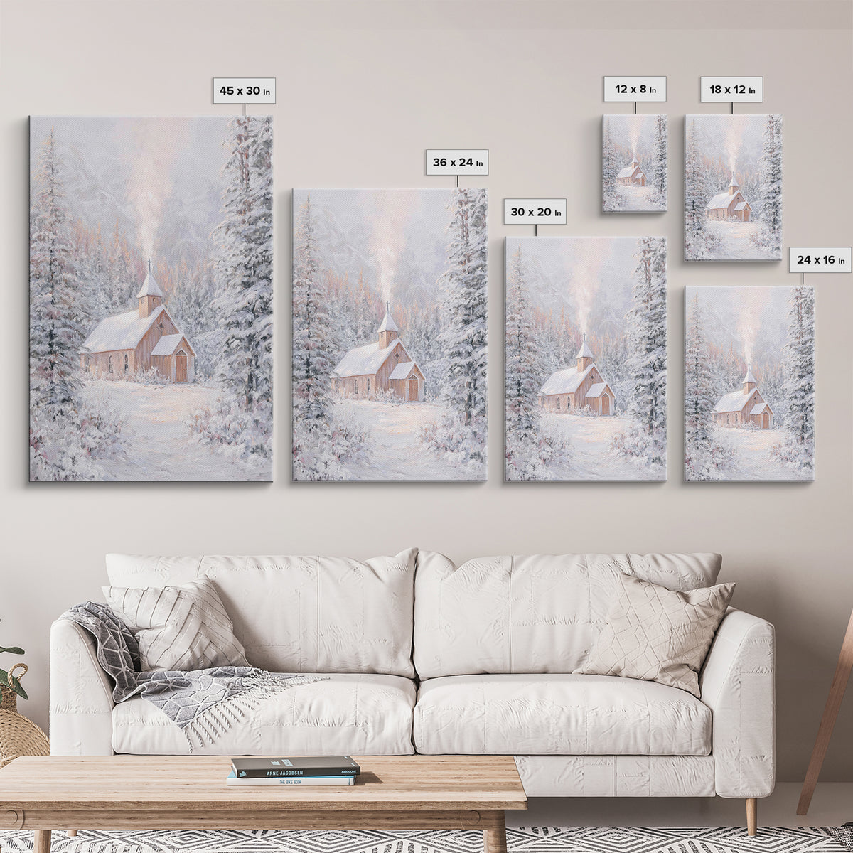 Chapel Of Peace | Framed Canvas Print | Christian Wall Art | Christmas Wall Art | Christian Art Canvas | Christian Gift Ideas