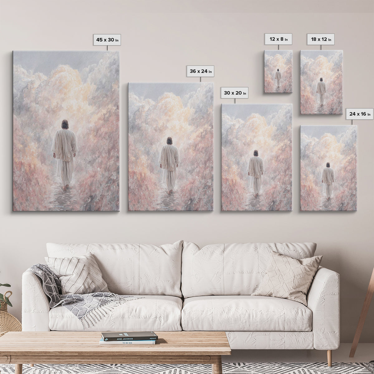 Glory Ascending - Framed Canvas Print - Christian Art Canvas - Jesus Art Print - Christian Wall Art - Unique Christian Art