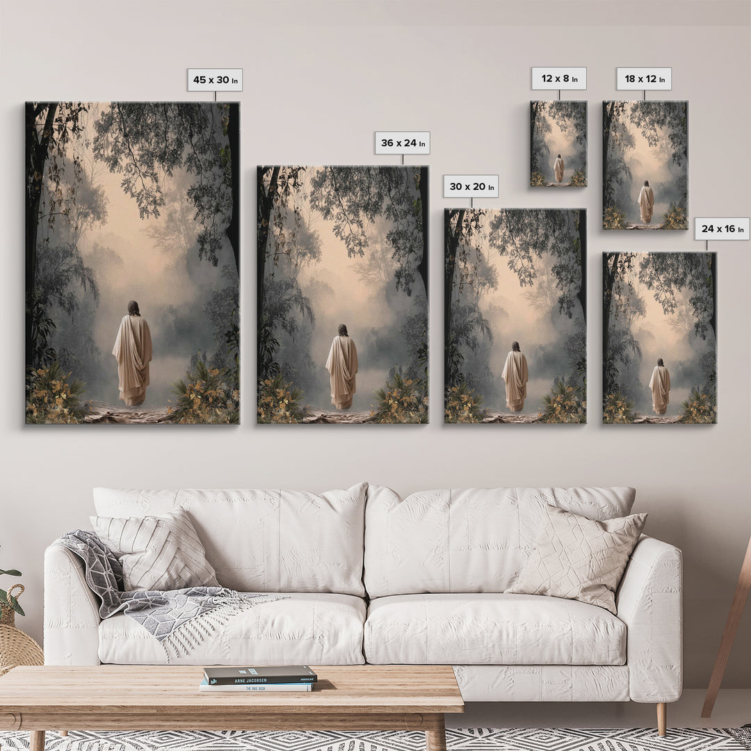 The Wandering Light – Framed Canvas Print – Christian Wall Art – Jesus Painting – Modern Christian Art – Subtle Christian Art – Christian D