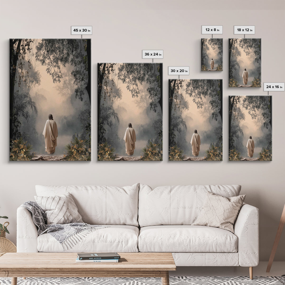 The Wandering Light – Framed Canvas Print – Christian Wall Art – Jesus Painting – Modern Christian Art – Subtle Christian Art – Christian D