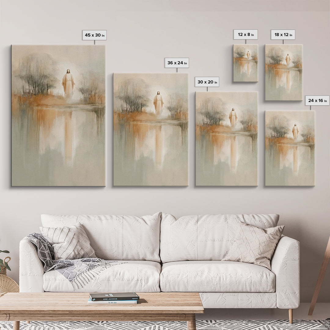 Radiant Messiah – Framed Canvas Print – Christian Wall Art – Jesus Painting – Vintage Christian Art – Christian Art Canvas – Christian Chri
