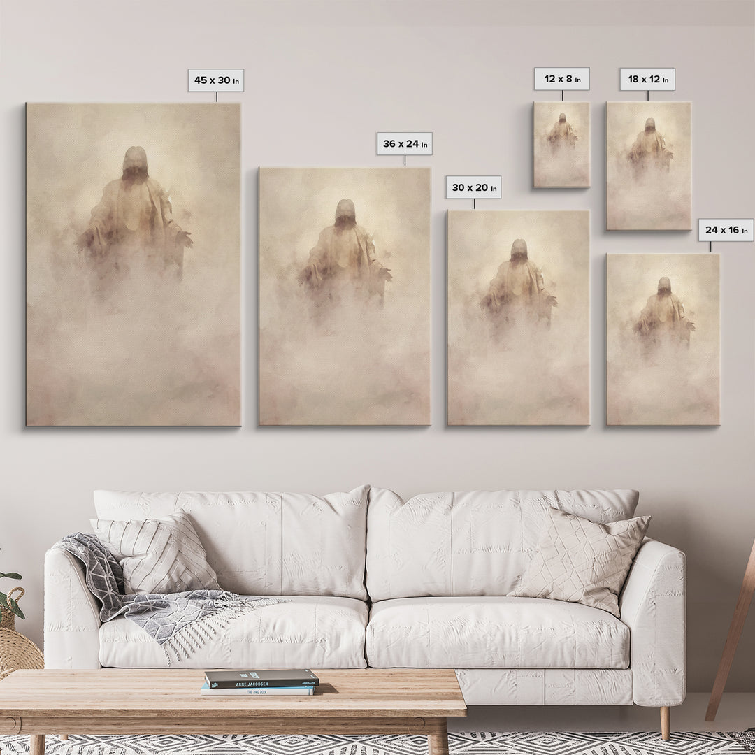 Eternal Presence – Framed Canvas Print – Christian Wall Art – Christian Art Canvas – Abstract Christian Art – Moody Christian Art – Jesus P