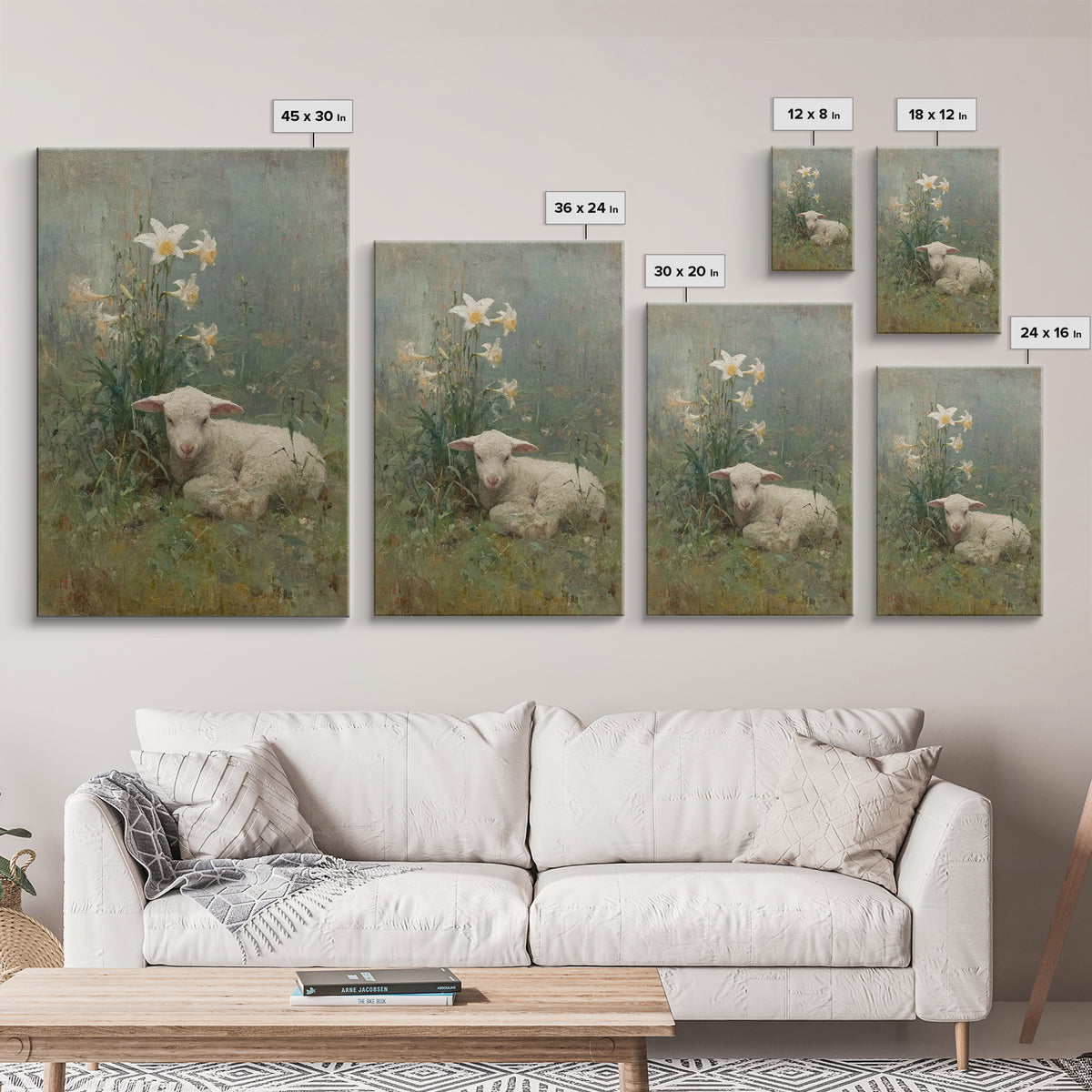 Lily Rest – Framed Canvas Print – Christian Wall Art – Christian Gift – Vintage Christian Art – Christian Art Canvas – Subtle Christian Art
