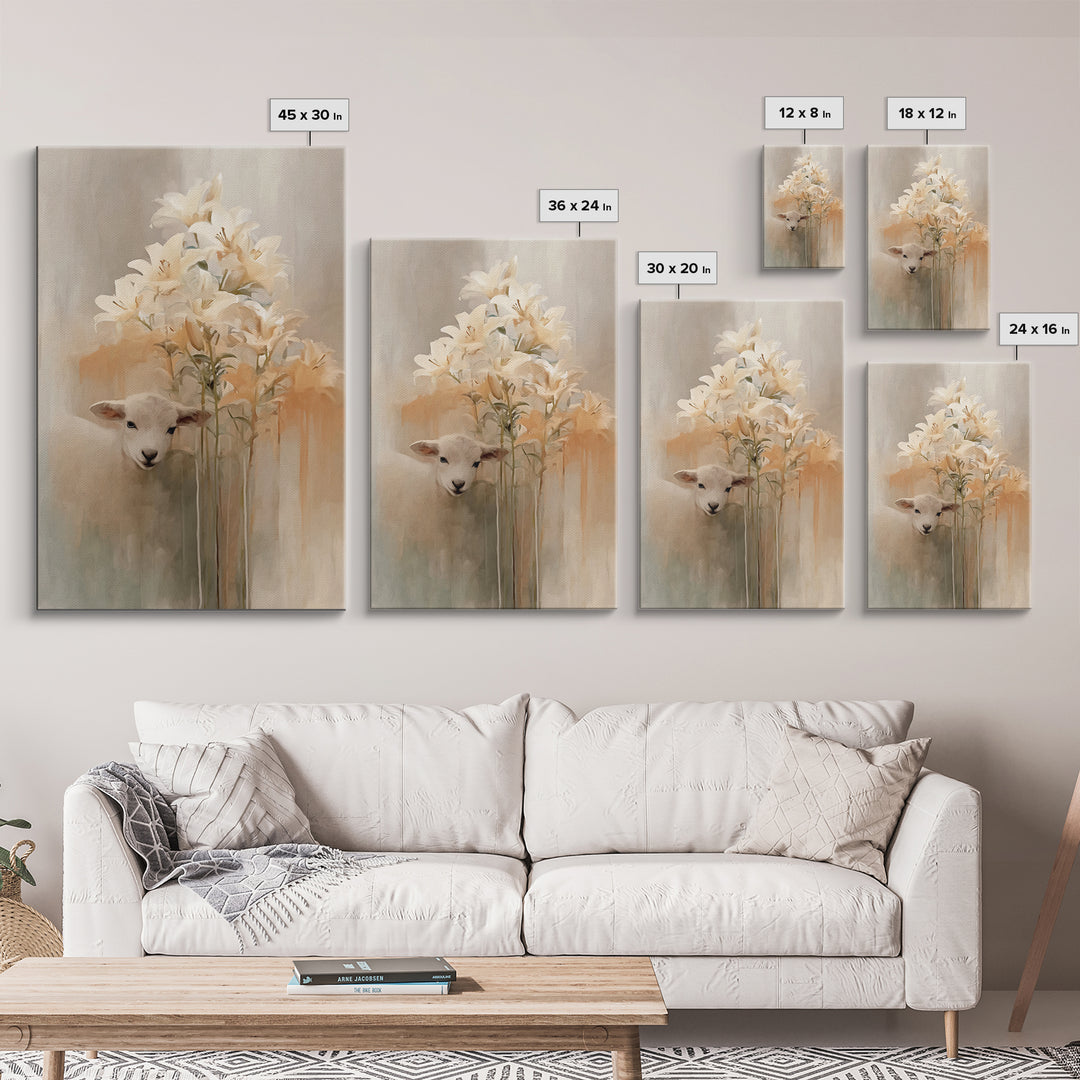 Gentle Bloom – Framed Canvas Print – Christian Wall Art – Christian Art Print – Minimalist Christian Art – Christian Decor – Christian Gift