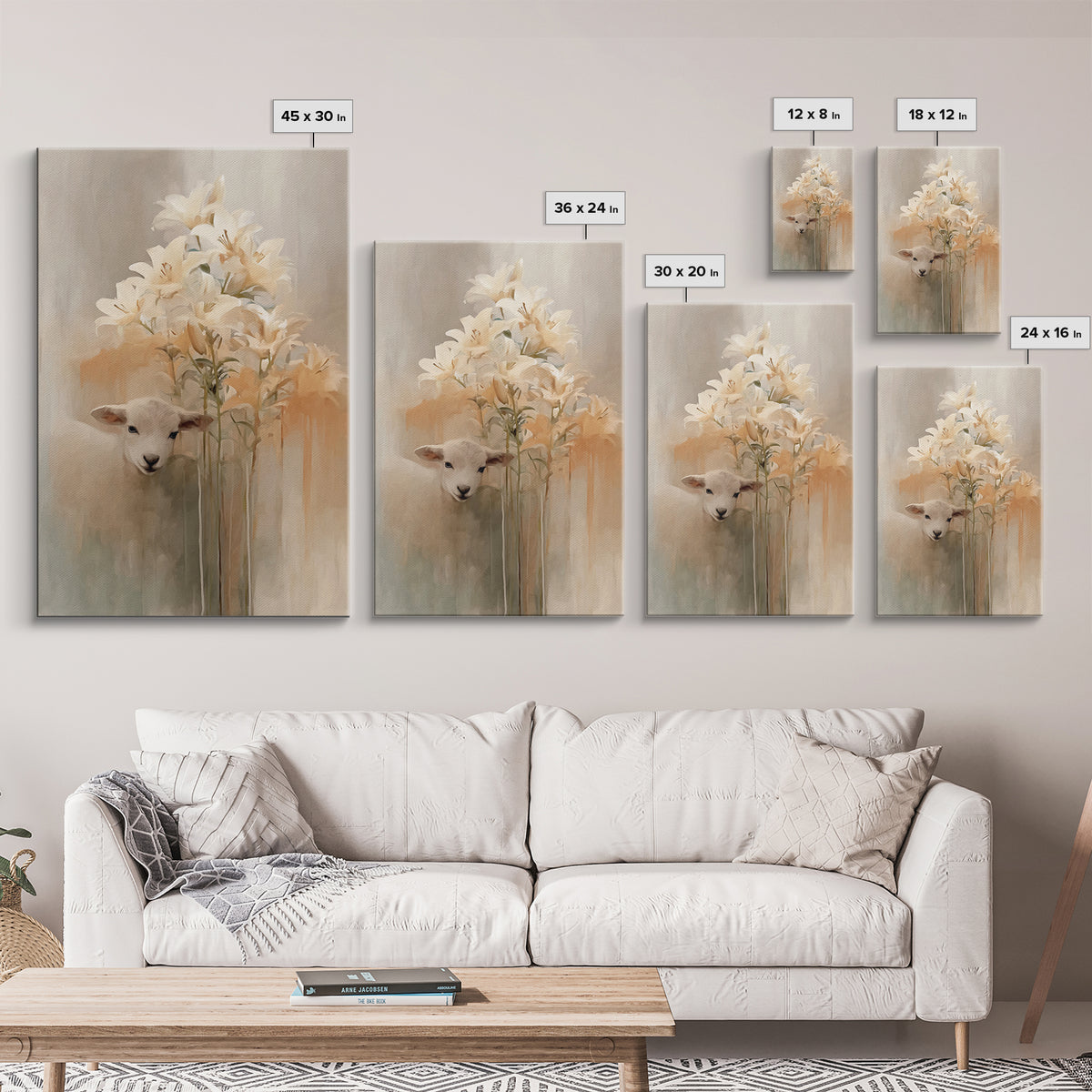 Gentle Bloom – Framed Canvas Print – Christian Wall Art – Christian Art Print – Minimalist Christian Art – Christian Decor – Christian Gift