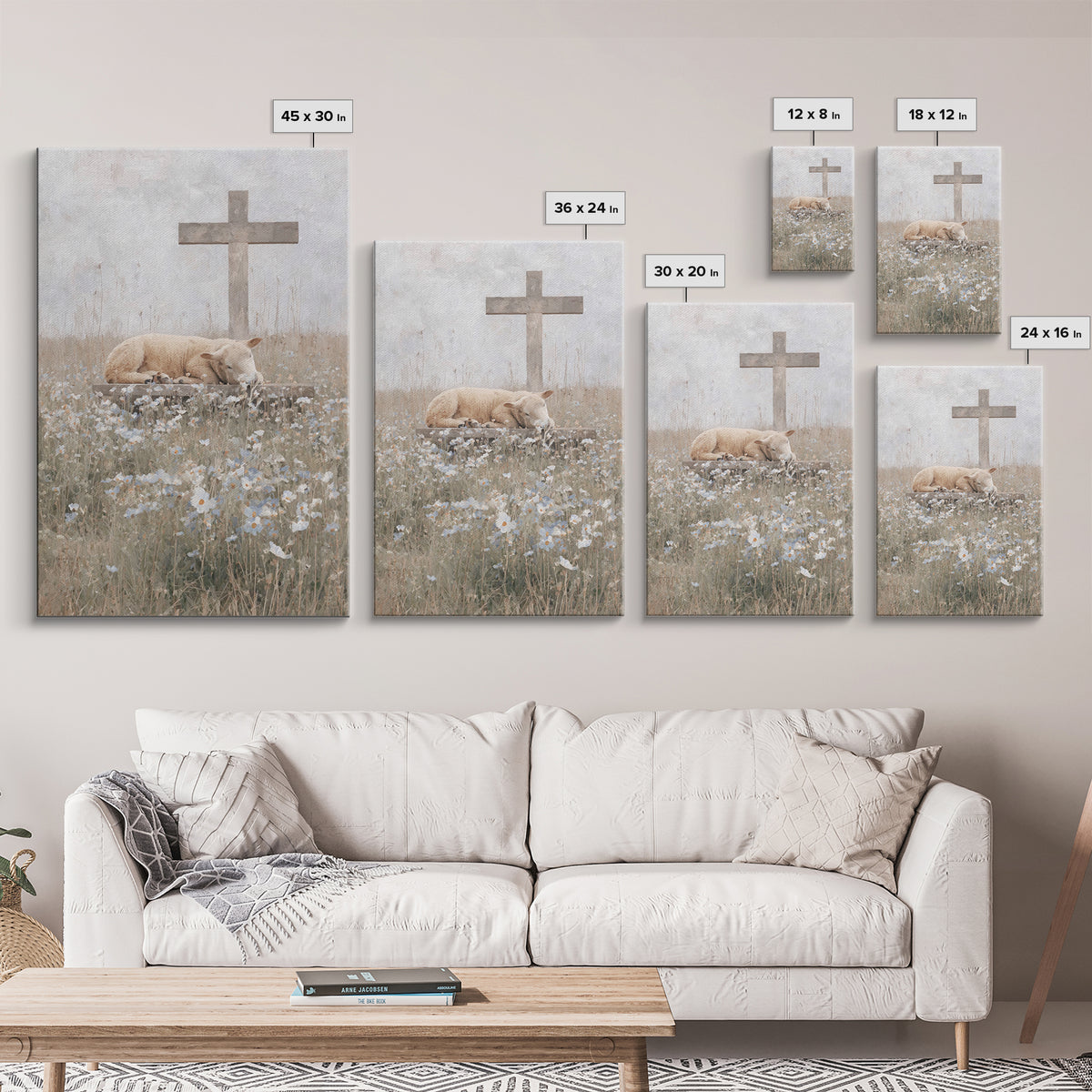 Resting Hope – Framed Canvas Print – Christian Wall Art – Christian Art Canvas – Subtle Christian Art – Christian Art Gift – Christian Deco