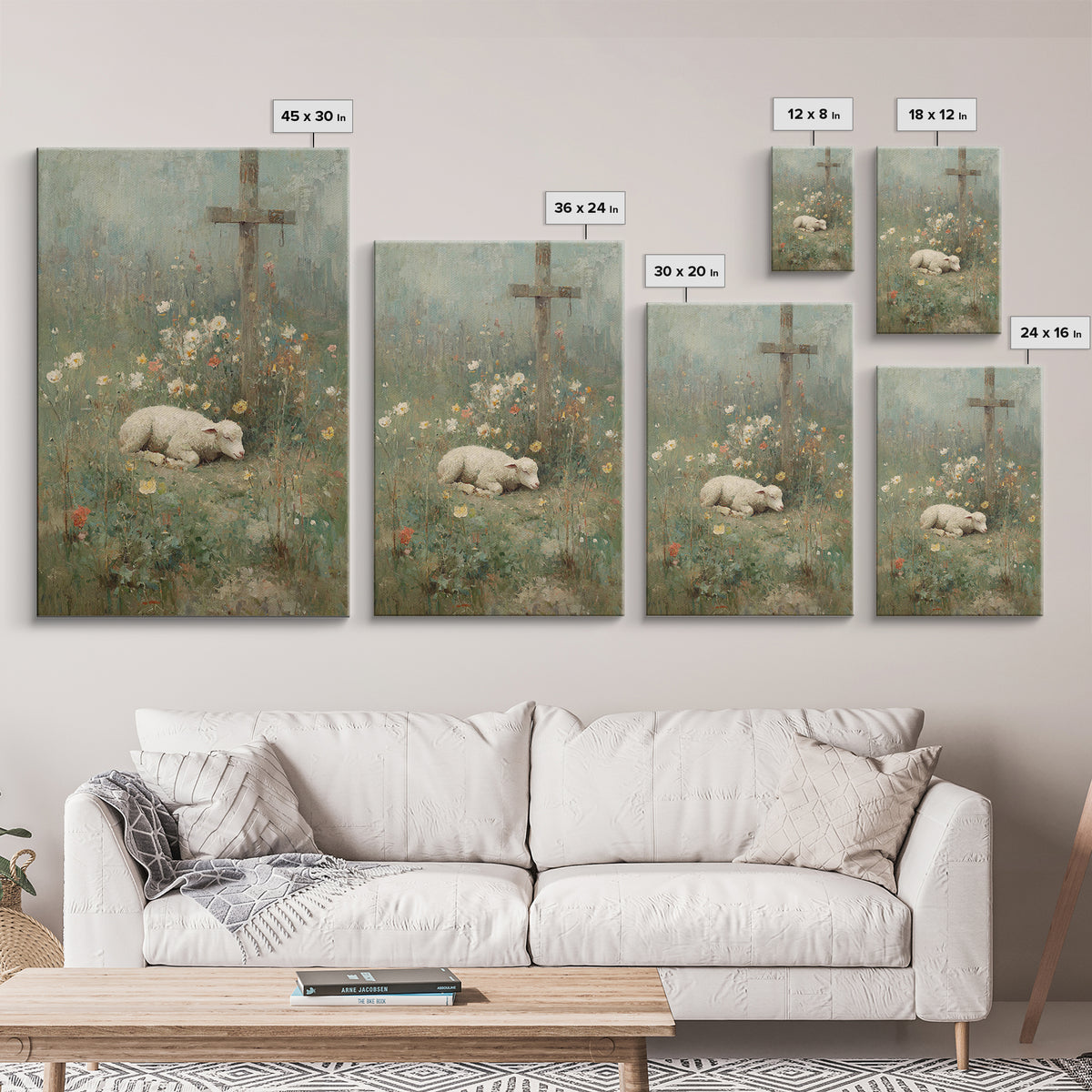 Sacred Meadow – Framed Canvas Print – Christian Wall Art – Vintage Christian Art – Christian Art Canvas – Christian Painting – Christian Gi