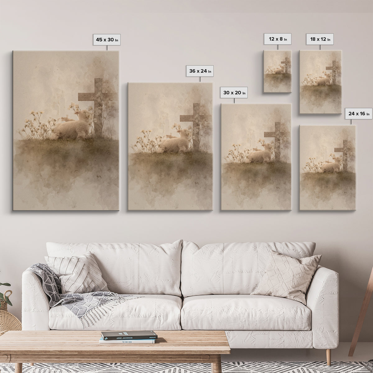 Gentle Devotion – Framed Canvas Print – Christian Wall Art – Christian Art Canvas – Minimalist Christian Art – Christian Gift – Subtle Chri
