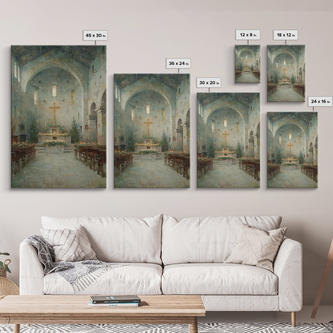 Holy Ember Light – Framed Canvas Print – Christian Art Canvas – Christmas Art – Christian Wall Art – Moody Christmas Art – Christian Decora