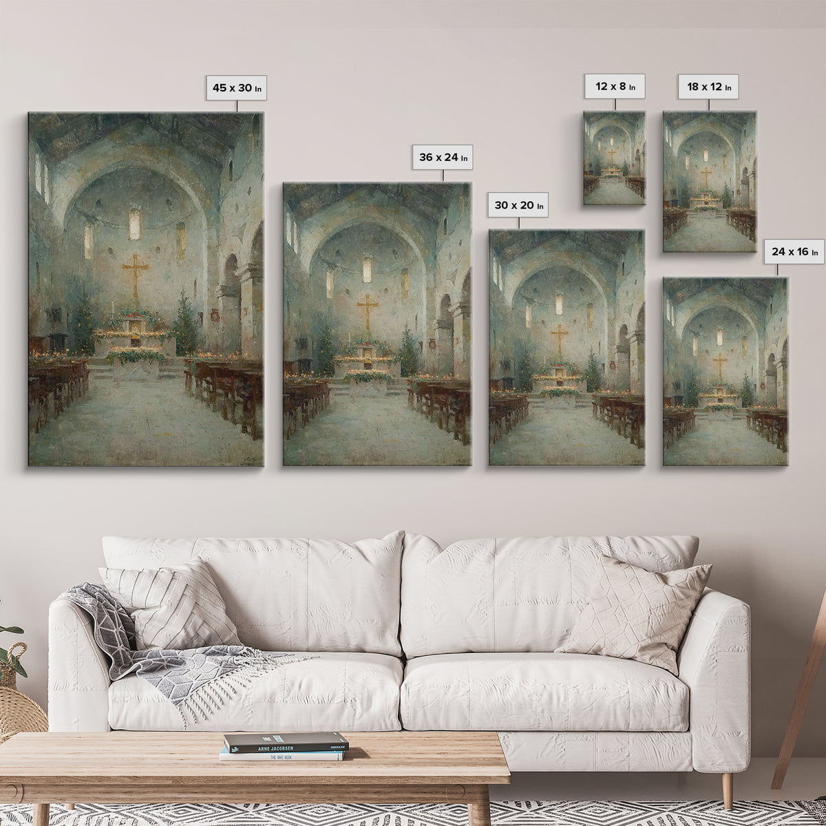 Holy Ember Light – Framed Canvas Print – Christian Art Canvas – Christmas Art – Christian Wall Art – Moody Christmas Art – Christian Decora