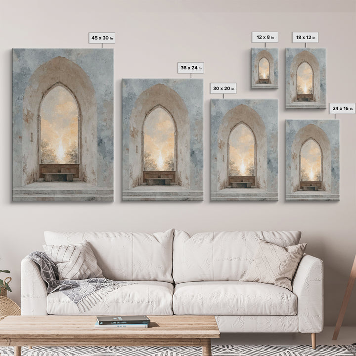 Sanctuary Glow – Framed Canvas Print – Christian Wall Art – Christian Art Printing – Christian Art Canvas – Abstract Christian Art – Christ