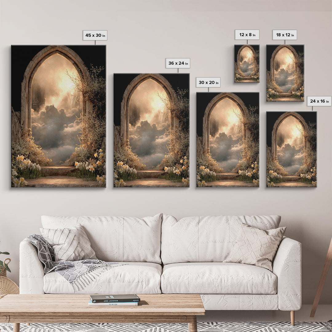 Clouds Of Promise – Framed Canvas Print – Christian Art Canvas – Christian Wall Art – Moody Christian Art – Christian Decor – Christian Art