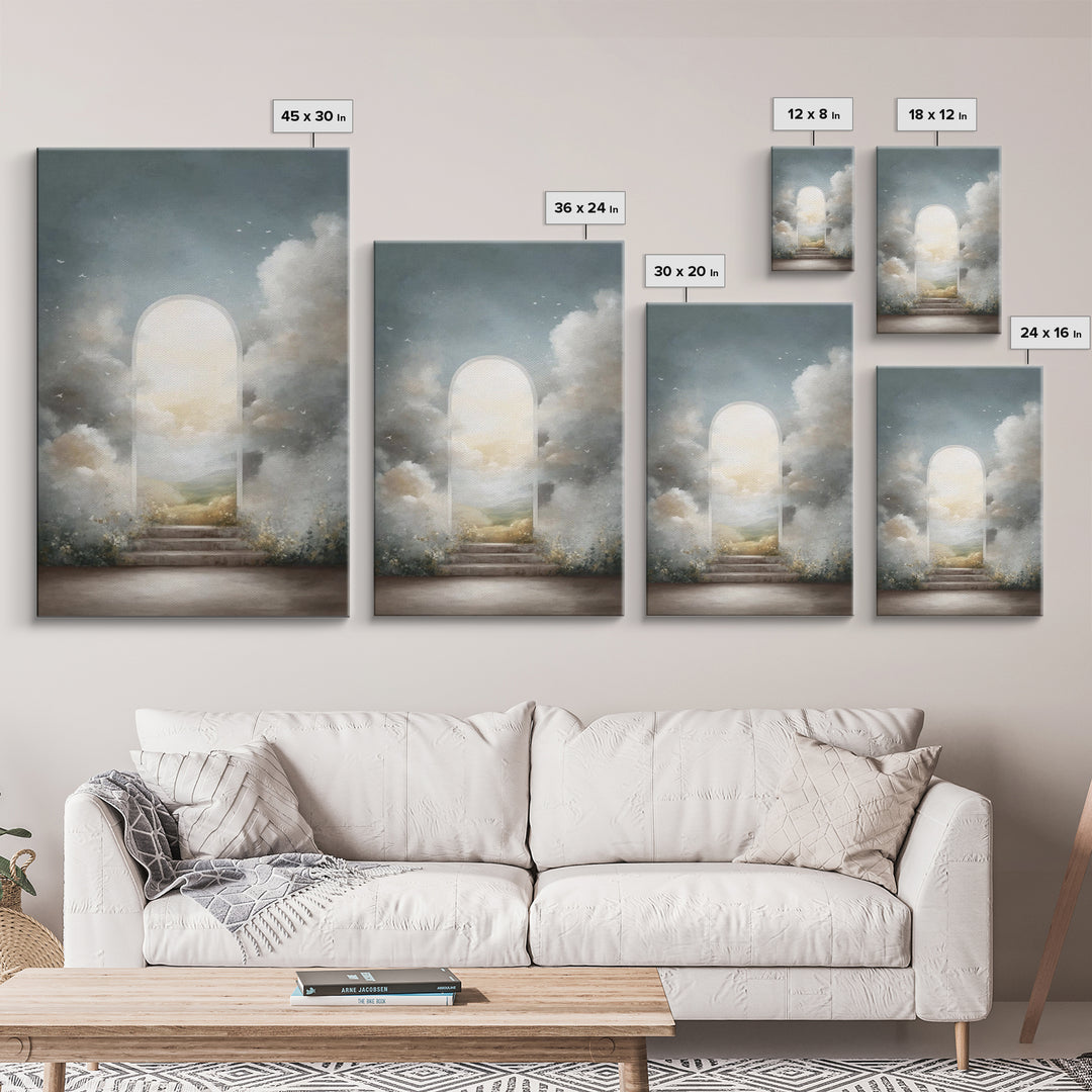 Blessed Meadow – Framed Canvas Print – Christian Wall Art – Christian Art Canvas – Pastoral Scenery – Modern Christian Painting – Christian