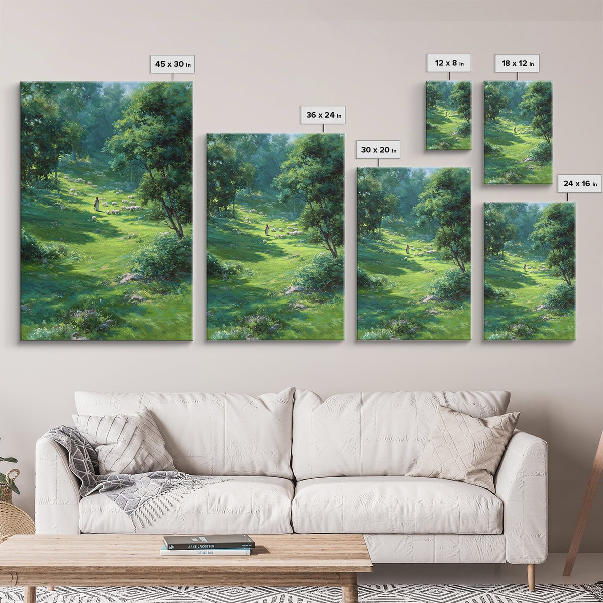 Garden Of Peace – Framed Canvas Print – Christian Art Canvas – Christian Wall Art – Jesus Painting – Spring Christian Art – Christian Decor