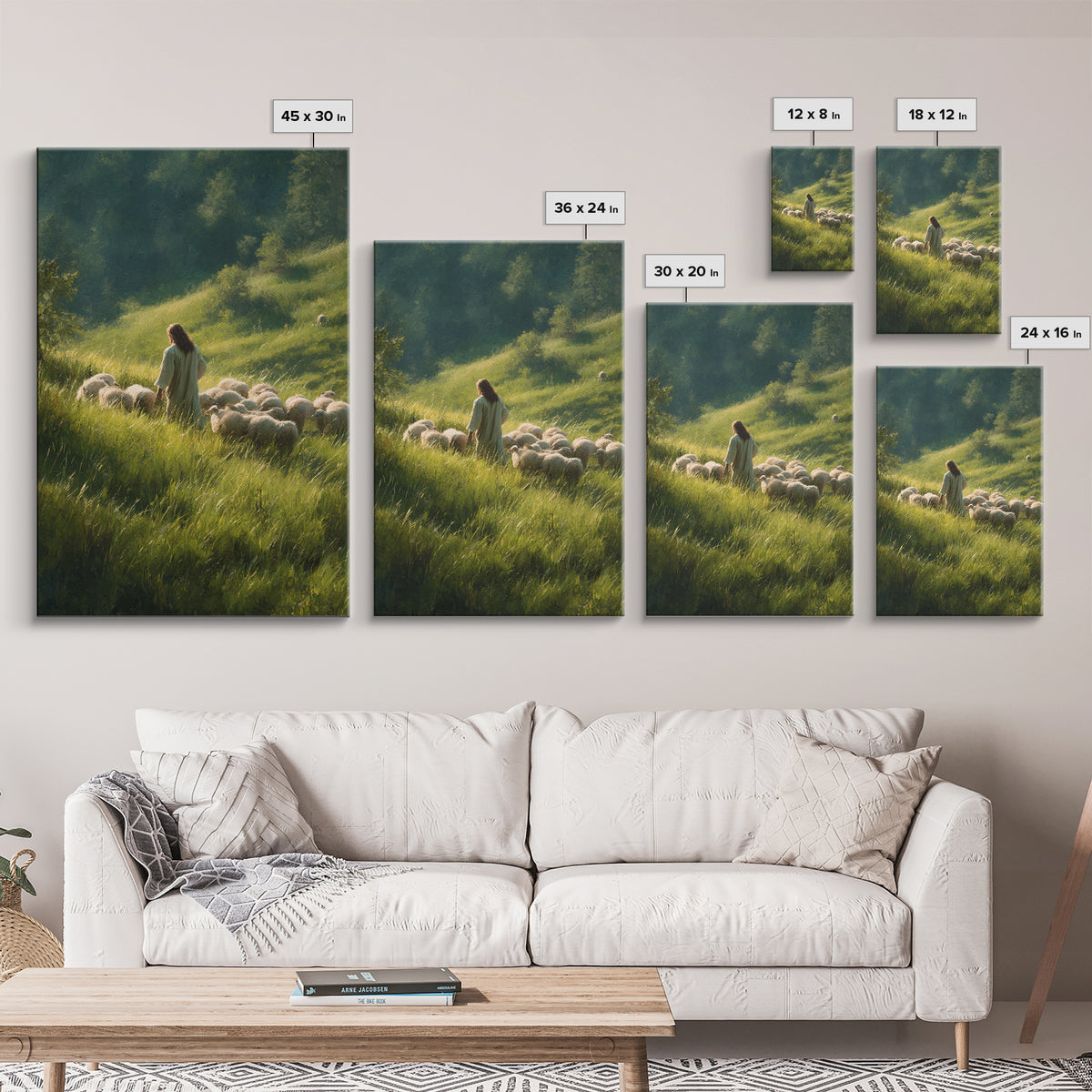 Fields Of Mercy – Framed Canvas Print – Jesus Art Print – Christian Wall Art – Christian Art Canvas – Modern Christian Painting – Christian