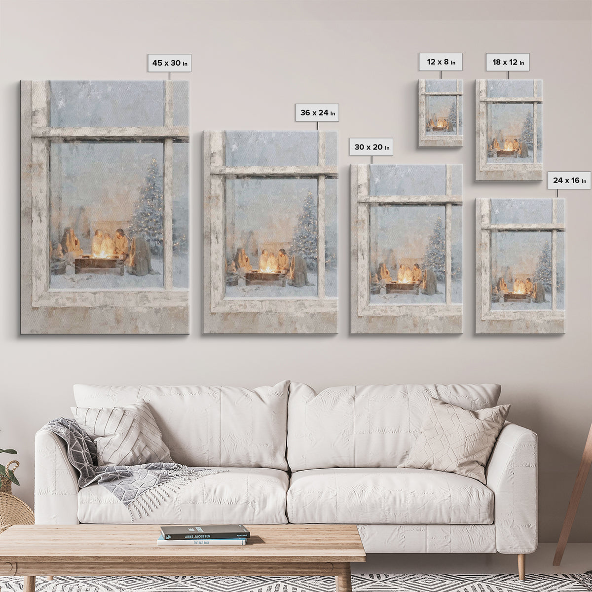 Holy Hearth – Framed Canvas Print – Christian Wall Art – Christian Art Canvas – Jesus Painting – Christmas Art – Christian Christmas Art