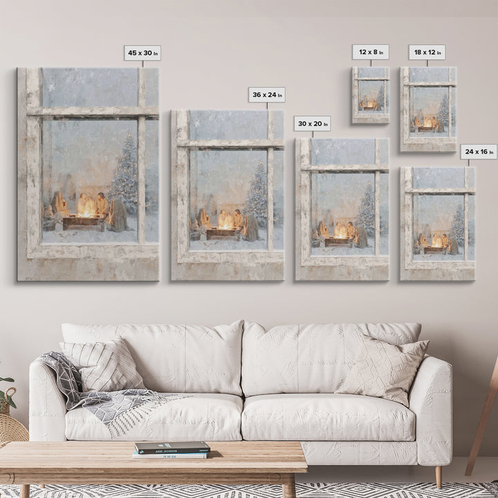 Holy Hearth – Framed Canvas Print – Christian Wall Art – Christian Art Canvas – Jesus Painting – Christmas Art – Christian Christmas Art