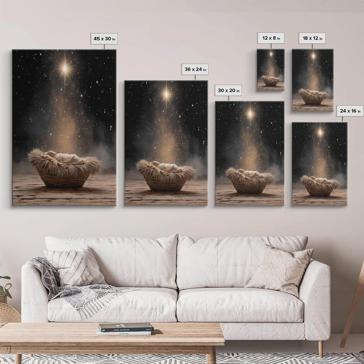 Star Of Hope – Framed Canvas Print – Christian Art Canvas – Jesus Painting – Christian Christmas Art – Christmas Wall Art
