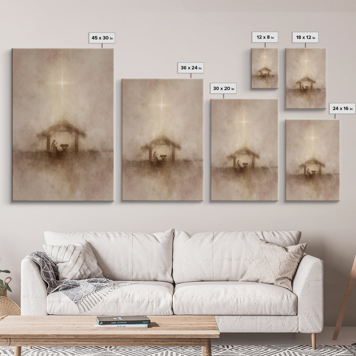Guiding Star – Framed Canvas Print – Christian Art Canvas – Christmas Wall Art – Christian Christmas Art – Subtle Christian Art
