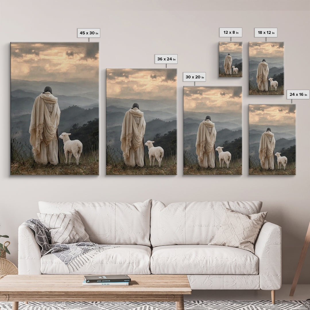 Hillside Reverence – Framed Canvas Print – Christian Wall Art – Christian Art Canvas – Jesus Painting – Moody Christian Art