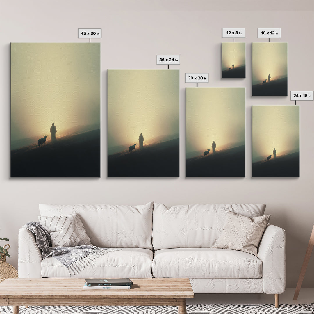 Dawn of Grace – Framed Canvas Print – Christian Art Canvas – Christian Wall Art – Jesus Painting – Large Christian Painting