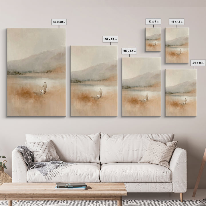 Lakeside Mercy – Framed Canvas Print – Christian Art Canvas – Christian Wall Art – Modern Christian Art – Christian Decor