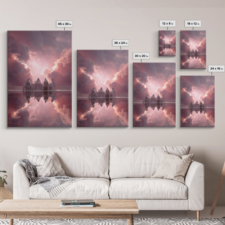 Heavenly Supper – Framed Canvas Print – Christian Wall Art – Christian Art Canvas – Christian Christmas Art – Unique Christian Art