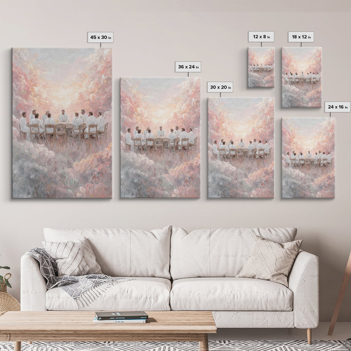 Cloud Communion – Framed Canvas Print – Christian Art Canvas – Jesus Painting – Christian Wall Art – Christmas Art – Vintage Christian Art