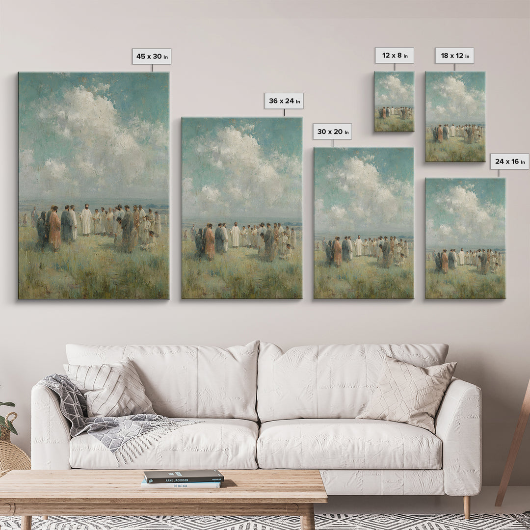 Fields Of Faith – Framed Canvas Print – Christian Wall Art – Christian Art Canvas – Jesus Painting – Christian Christmas Art – Subtle Chris