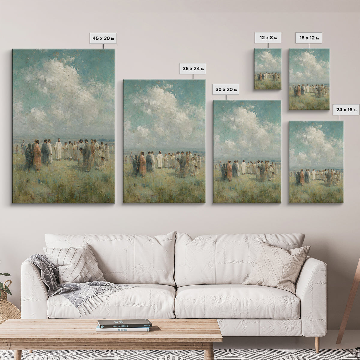 Fields Of Faith – Framed Canvas Print – Christian Wall Art – Christian Art Canvas – Jesus Painting – Christian Christmas Art – Subtle Chris