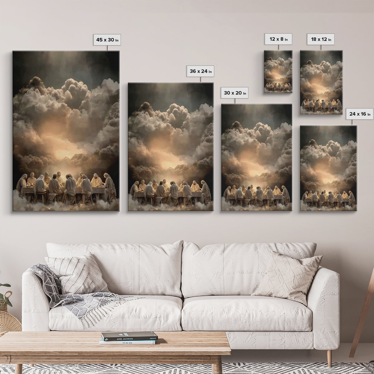 Circle Of Disciples – Framed Canvas Print – Christian Art Canvas – Christian Wall Art – Jesus Painting – Christian Art – Christmas Art