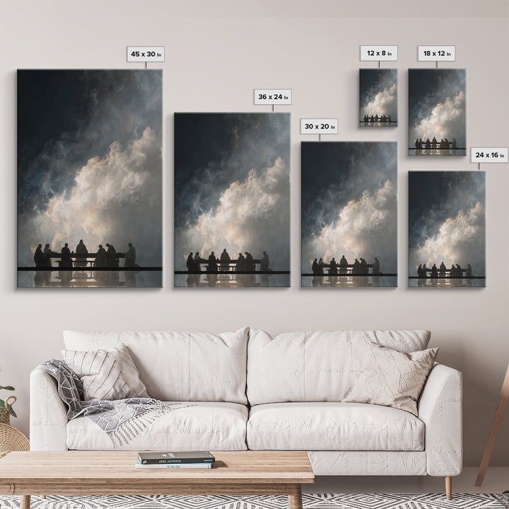 Divine Banquet – Framed Canvas Print – Jesus Painting – Christian Wall Art – Christian Art Canvas – Christian Art – Modern Christian Art