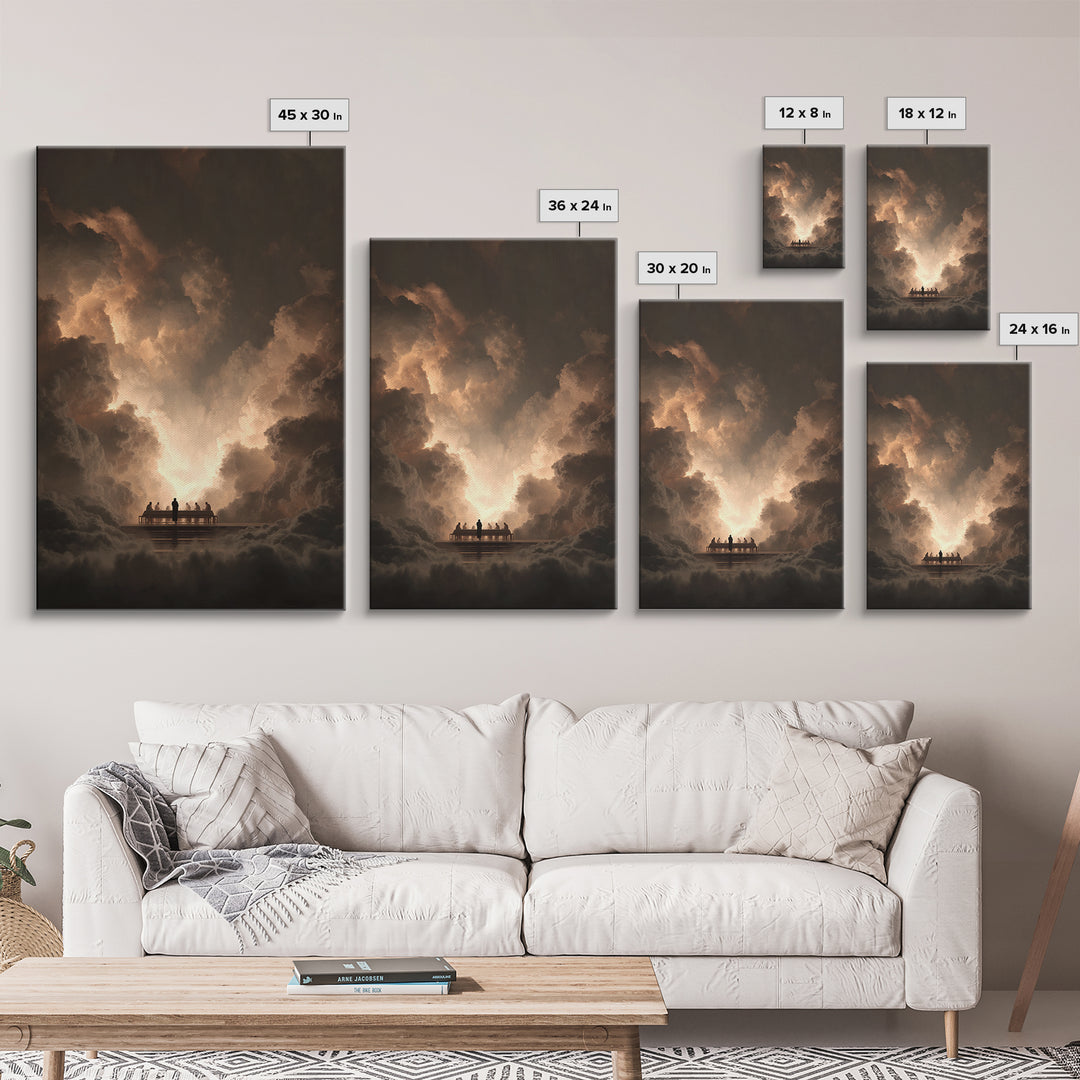 Eternal Table – Framed Canvas Print – Christian Art Canvas – Modern Christian Art – Jesus Painting – Christian Wall Art – Christmas Art