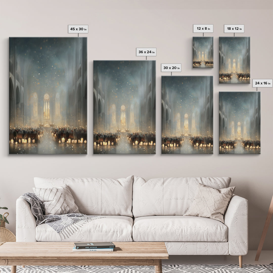 Sacred Illumination – Framed Canvas Print – Christian Art Canvas – Christmas Art – Christian Wall Art – White Christmas Art – Christian Chr