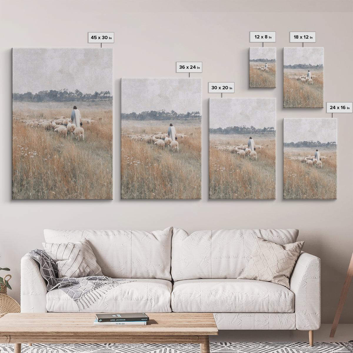 Golden Fields | Framed Canvas Print | Christian Wall Art | Christian Art Canvas | Subtle Christian Art | Christian Painting | Christian Art