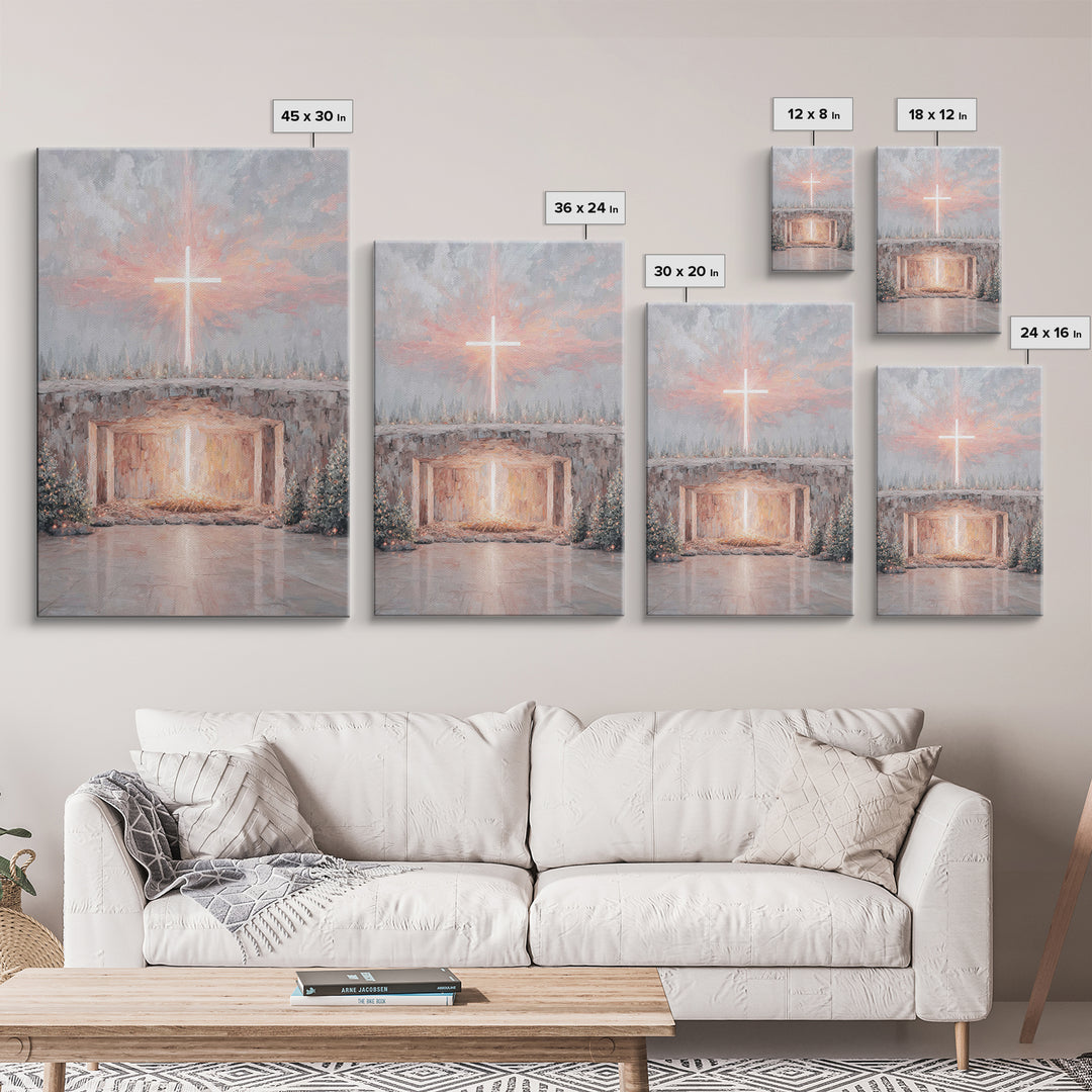 Hillside Journey | Framed Canvas Print | Christian Painting | Christian Wall Art | Christian Art Canvas | Vintage Christian Art | Christian