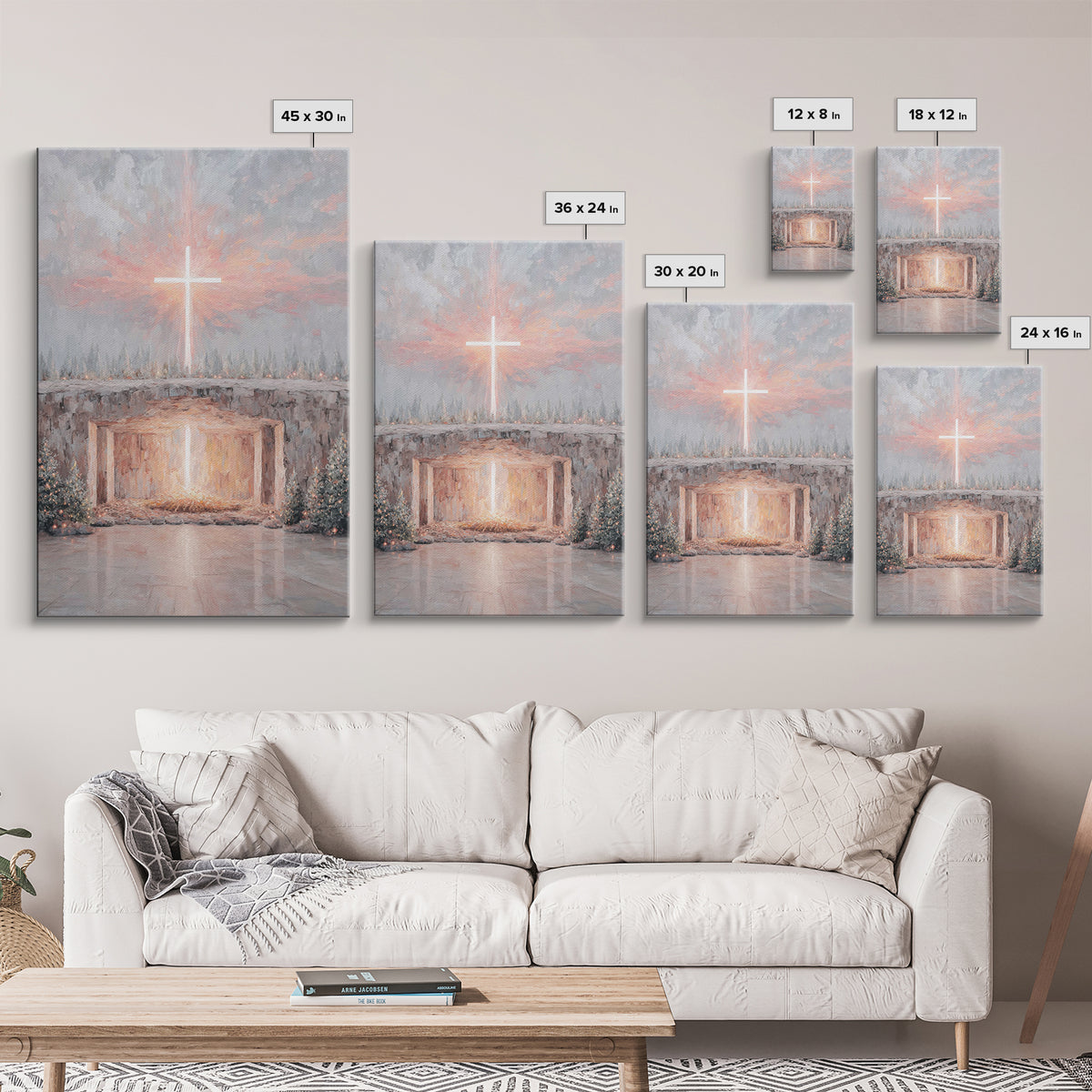 Hillside Journey | Framed Canvas Print | Christian Painting | Christian Wall Art | Christian Art Canvas | Vintage Christian Art | Christian
