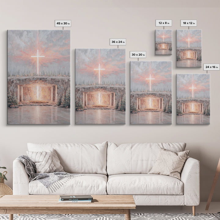 Hillside Journey | Framed Canvas Print | Christian Painting | Christian Wall Art | Christian Art Canvas | Vintage Christian Art | Christian