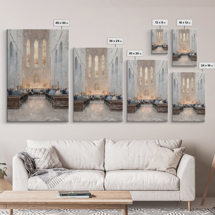 Heavenward Glow – Framed Canvas Print – Christian Wall Art – Christian Art Canvas – Vintage Christian Art – Christmas Art – Christian Chris