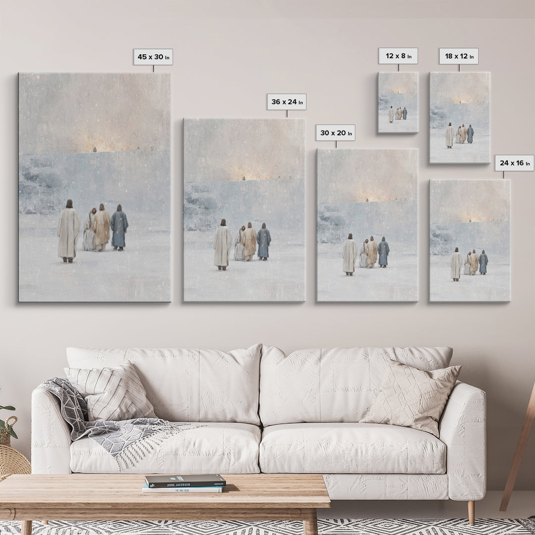 Holy Night Reflections – Framed Canvas Print – Christian Art Canvas – Christian Art – Christian Christmas Art – Christian Wall Art – Jesus